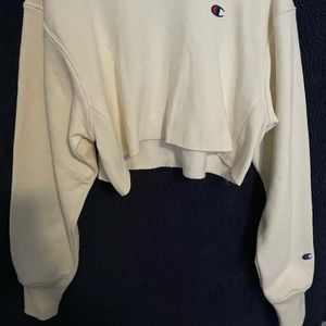Womens small Champion off white crop sweatshirt
